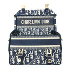 DIOR SMALL DIORCAMP BAG BLUE OBLIQUE EMBROIDERY LGHW