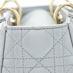 DIOR MEDIUM LADY DIOR LAMBSKIN GREY LGHW