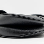 DIOR SADDLE BAG WITH STRAP GRAINED CALFSKIN BLACK GHW