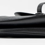 DIOR SADDLE BAG WITH STRAP GRAINED CALFSKIN BLACK GHW
