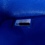 CHANEL SMALL CLASSIC DOUBLE FLAP BAG CHEVRON CAVIAR BLUE LGHW