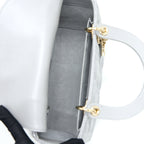 DIOR MEDIUM LADY DIOR LAMBSKIN GREY LGHW