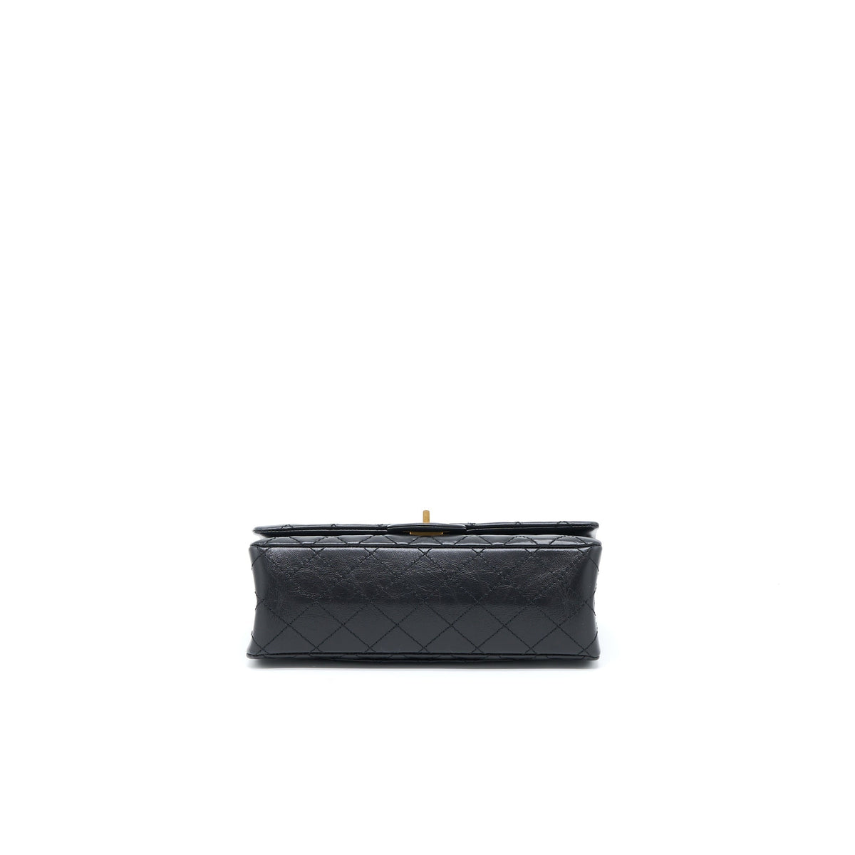 CHANEL SMALL 2.55 REISSUE FLAP BAG AGED CALFSKIN BLACK BRUSHED GHW (MICROCHIP)