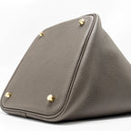 HERMES PICOTIN 22 LOCK BAG CLEMENCE GRIS ETAIN GHW