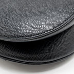 DIOR SADDLE BAG WITH STRAP GRAINED CALFSKIN BLACK GHW