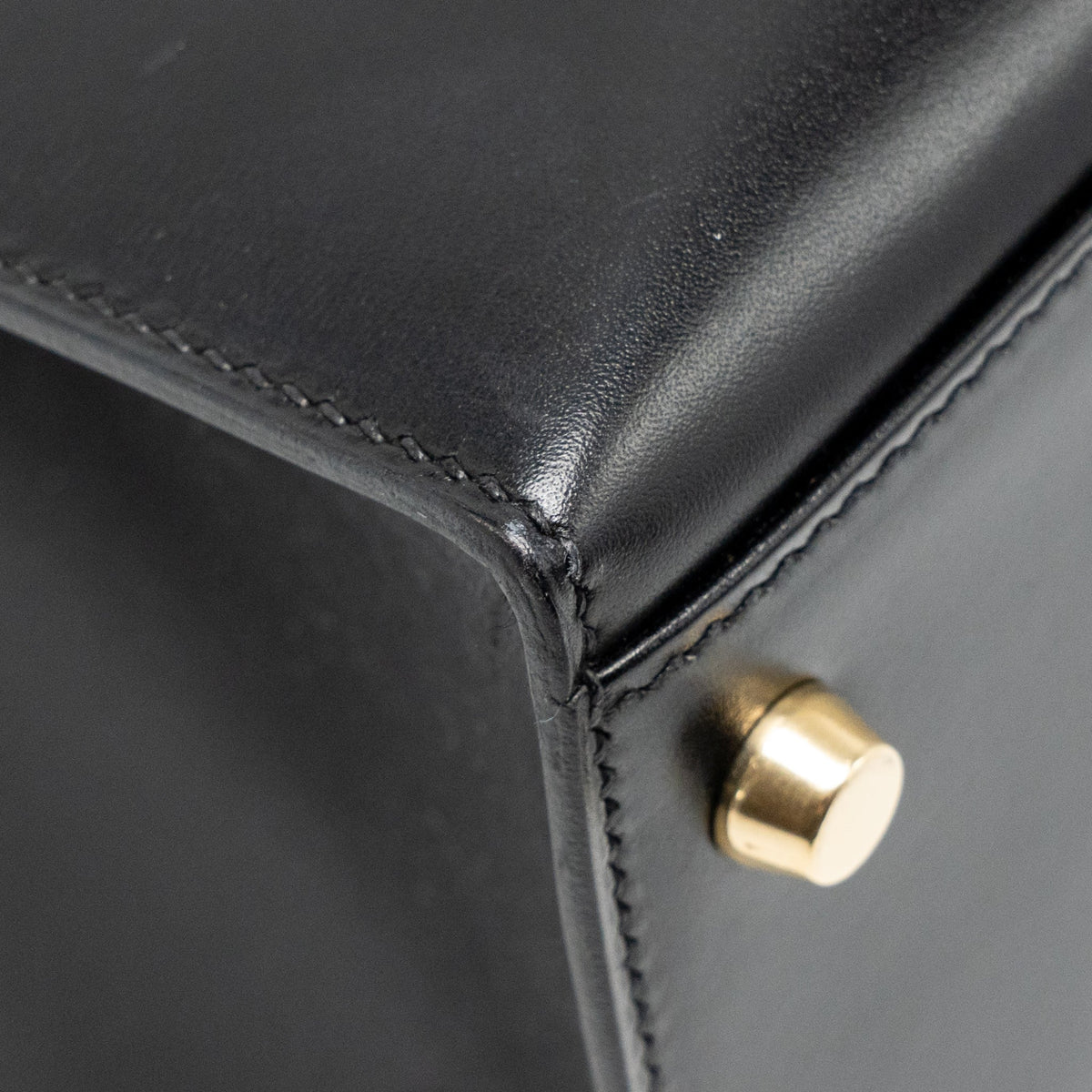 HERMES VINTAGE KELLY 32 BOX BLACK GHW