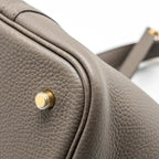 Hermes Picotin 22 Lock Bag Clemence Gris Etain GHW
