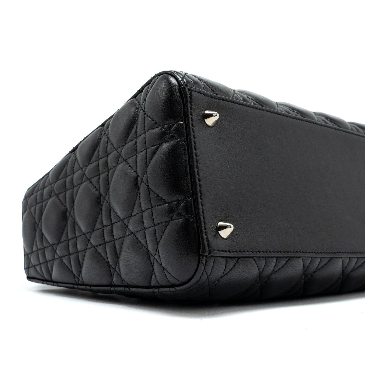 DIOR MEDIUM LADY DIOR LAMBSKIN BLACK SHW
