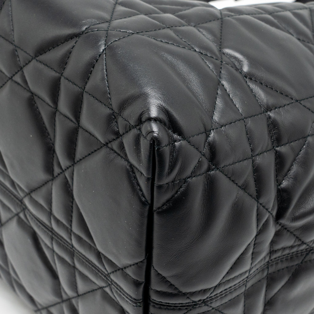 Dior Large Dior Toujours Bag Macrocannage Calfskin Black LGHW