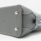 GOYARD VENDOME MINI BAG GOYARDINE CANVAS/CHEVROCHES CALFSKIN GREY SHW