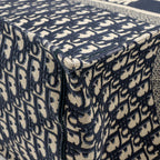 DIOR LARGE BOOK TOTE BLUE DIOR OBLIQUE EMBROIDERY