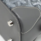 GOYARD VENDOME MINI BAG GOYARDINE CANVAS/CHEVROCHES CALFSKIN GREY SHW
