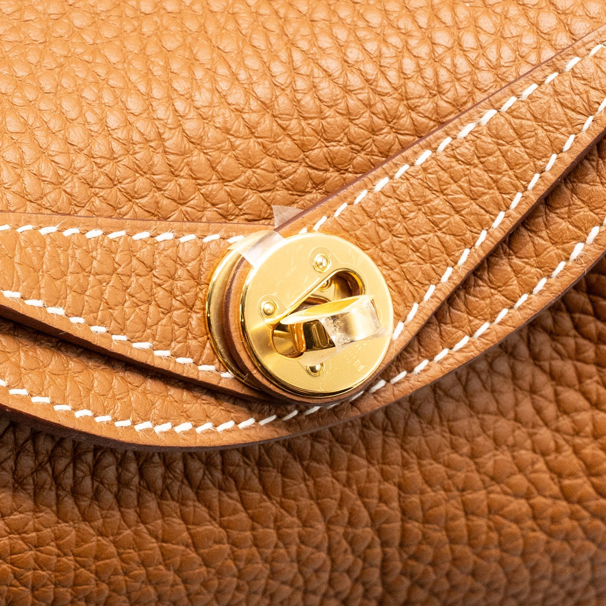 Hermes Mini Lindy Clemence Gold GHW