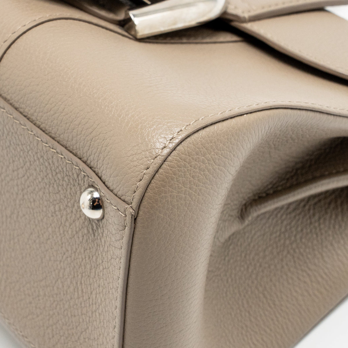 Delvaux mini brillant calfskin grey SHW