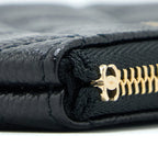 CHANEL ZIPPY SMALL POUCH DETAILED LOGO CAVIAR BLACK LGHW