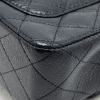 Chanel Mini Rectangular Flap Bag Caviar Dark Blue RUTHENIUM HARDWARE