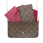 LOUIS VUITTON FELICIE POCHETTE MONOGRAM CANVAS RED GHW