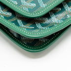 Goyard Plumet pouch wallet canvas / calfskin green SHW