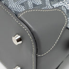 GOYARD VENDOME MINI BAG GOYARDINE CANVAS/CHEVROCHES CALFSKIN GREY SHW