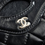 CHANEL 24C 31 CARD HOLDER SHINY CALFSKIN BLACK LGHW (MICROCHIP)