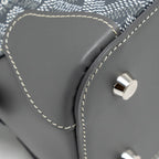 GOYARD VENDOME MINI BAG GOYARDINE CANVAS/CHEVROCHES CALFSKIN GREY SHW