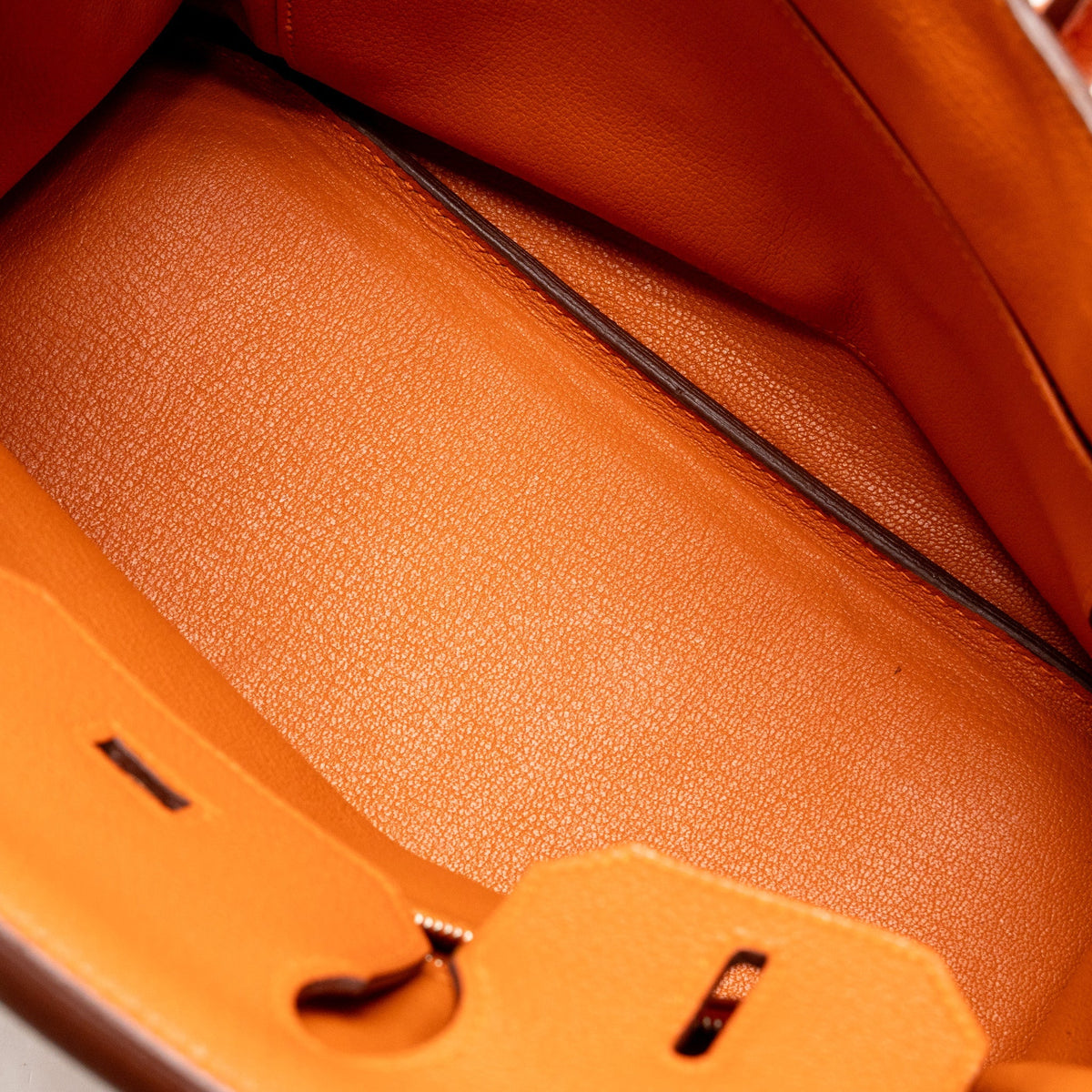 Hermes birkin 30 togo orange SHW