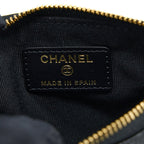 CHANEL ZIPPY SMALL POUCH DETAILED LOGO CAVIAR BLACK LGHW