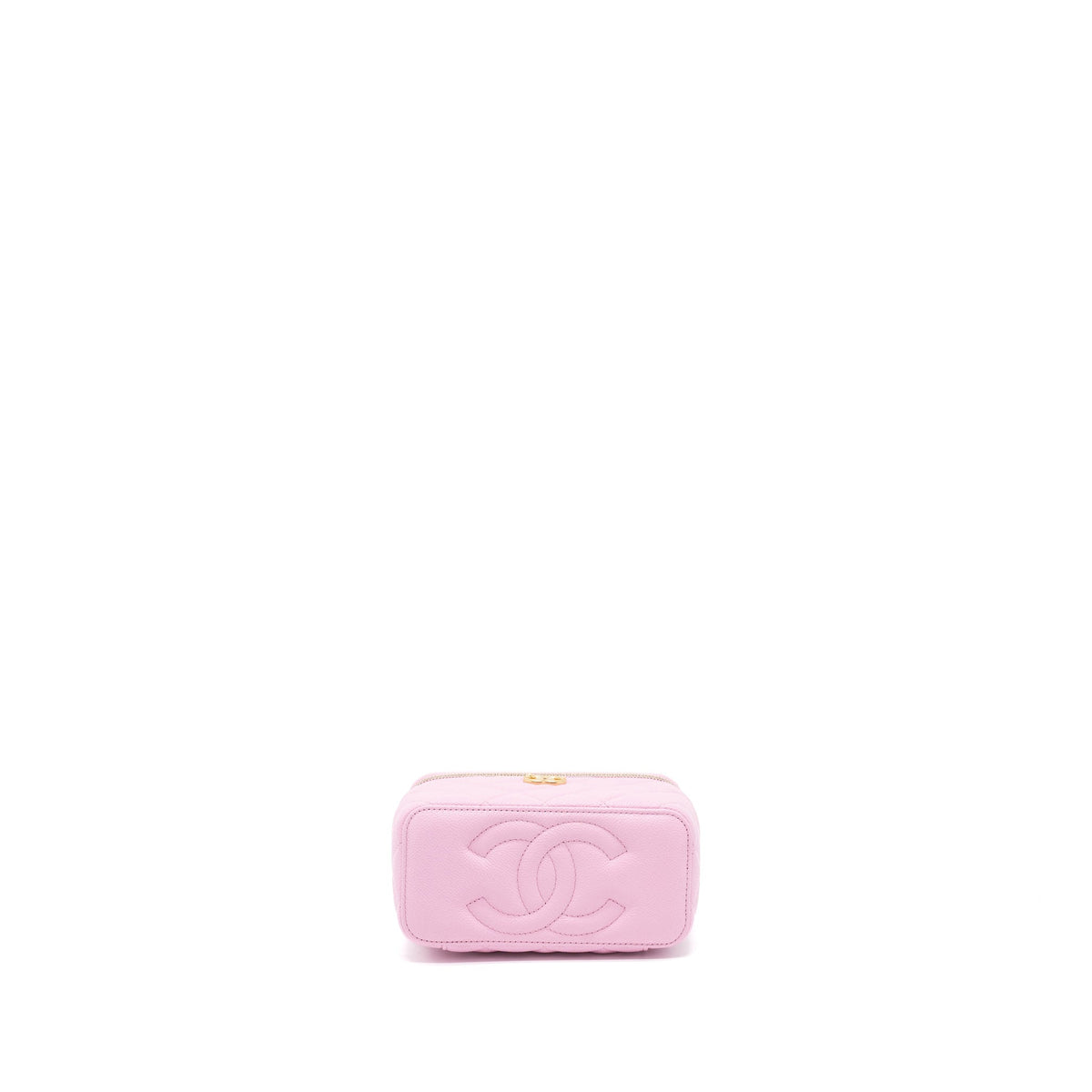 CHANEL 23P COCO LOVE LONG VANITY WITH CHAIN CAVIAR PINK GHW (MICROCHIP)
