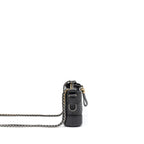 CHANEL SMALL GABRIELLE HOBO BAG AGED CALFSKIN BLACK MULTICOLOUR HARDWARE