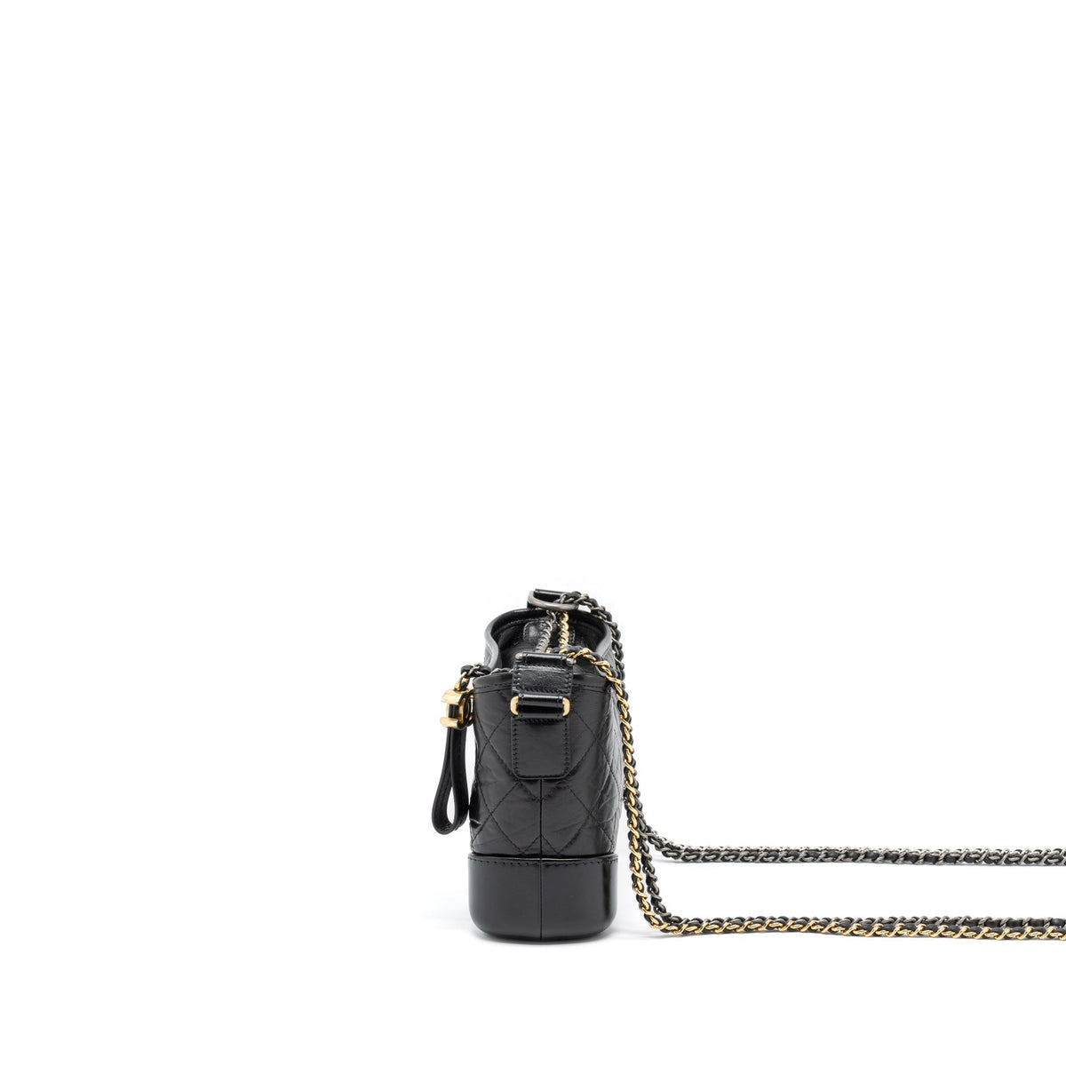 CHANEL SMALL GABRIELLE HOBO BAG AGED CALFSKIN BLACK MULTICOLOUR HARDWARE
