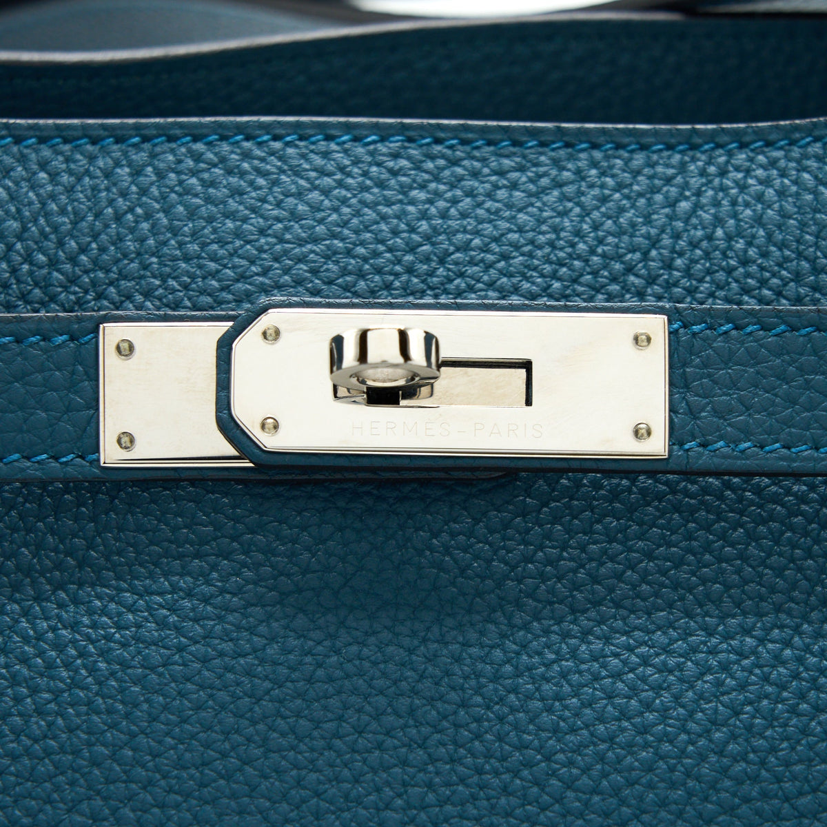 Hermes So Kelly 22 Togo Blue Colvert / Turquoise SHW