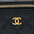 CHANEL PEARL CRUSH MINI VANITY LAMBSKIN BLACK GHW