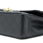 CHANEL CLASSIC DOUBLE FLAP MEDIUM BLACK CAVIAR GHW