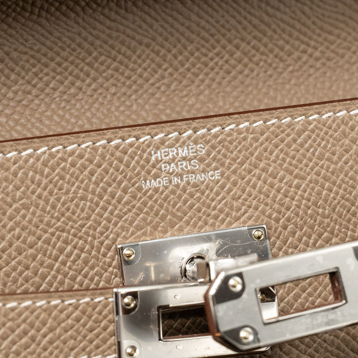 Hermes kelly to go epsom etoupe SHW