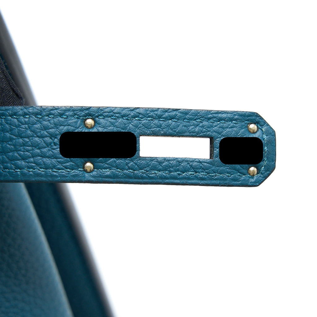 Hermes So Kelly 22 Togo Blue Colvert / Turquoise SHW