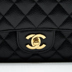 CHANEL CLASSIC DOUBLE FLAP MEDIUM BLACK CAVIAR GHW