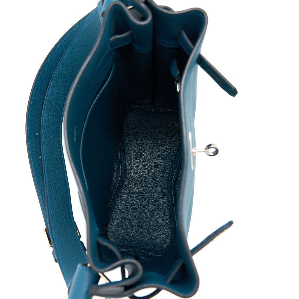 Hermes So Kelly 22 Togo Blue Colvert / Turquoise SHW