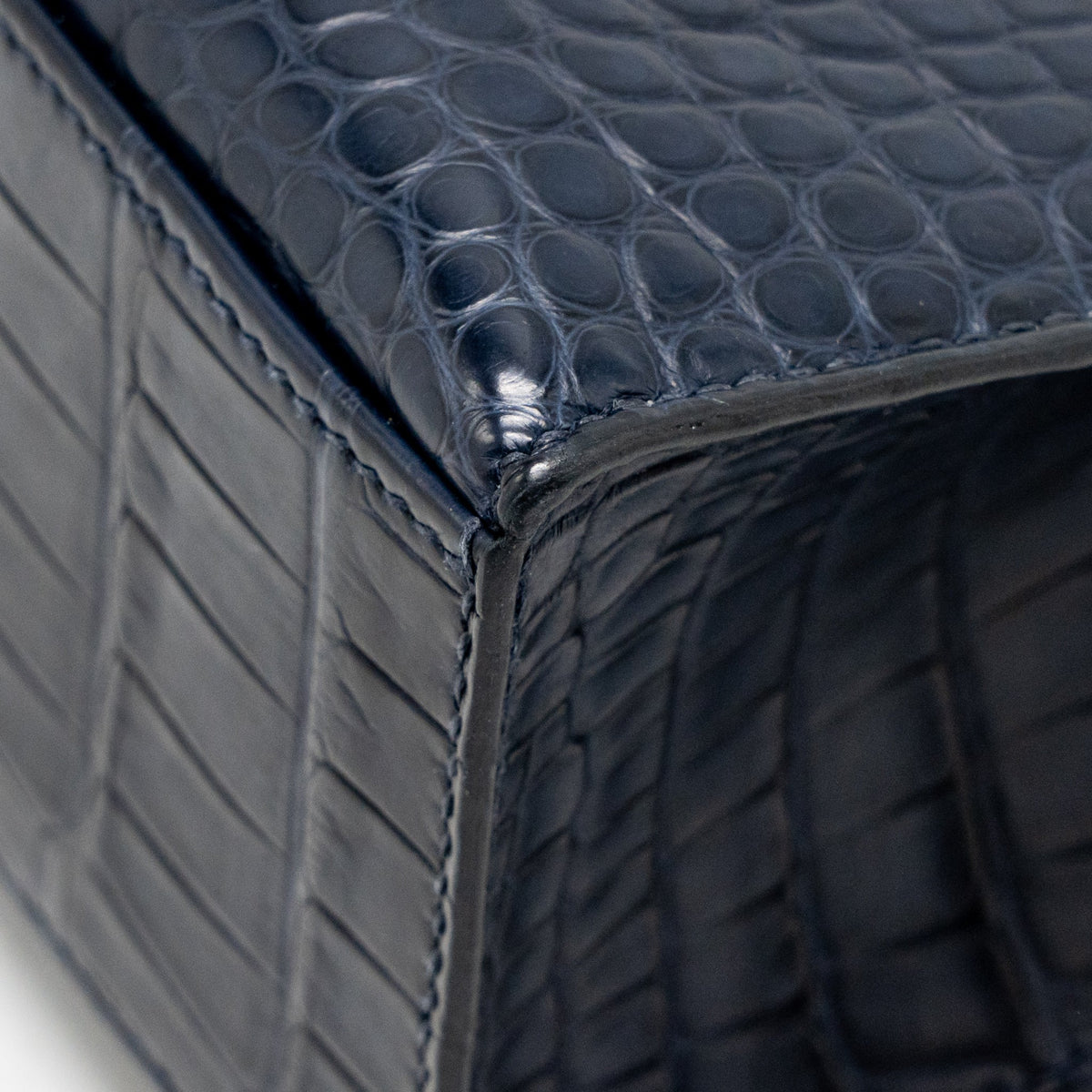 Hermes Kelly Pochette Matt alligator mississippiensis blue indigo GHW