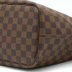 LOUIS VUITTON NEVERFULL MM DAMIER EBENE/PINK GHW