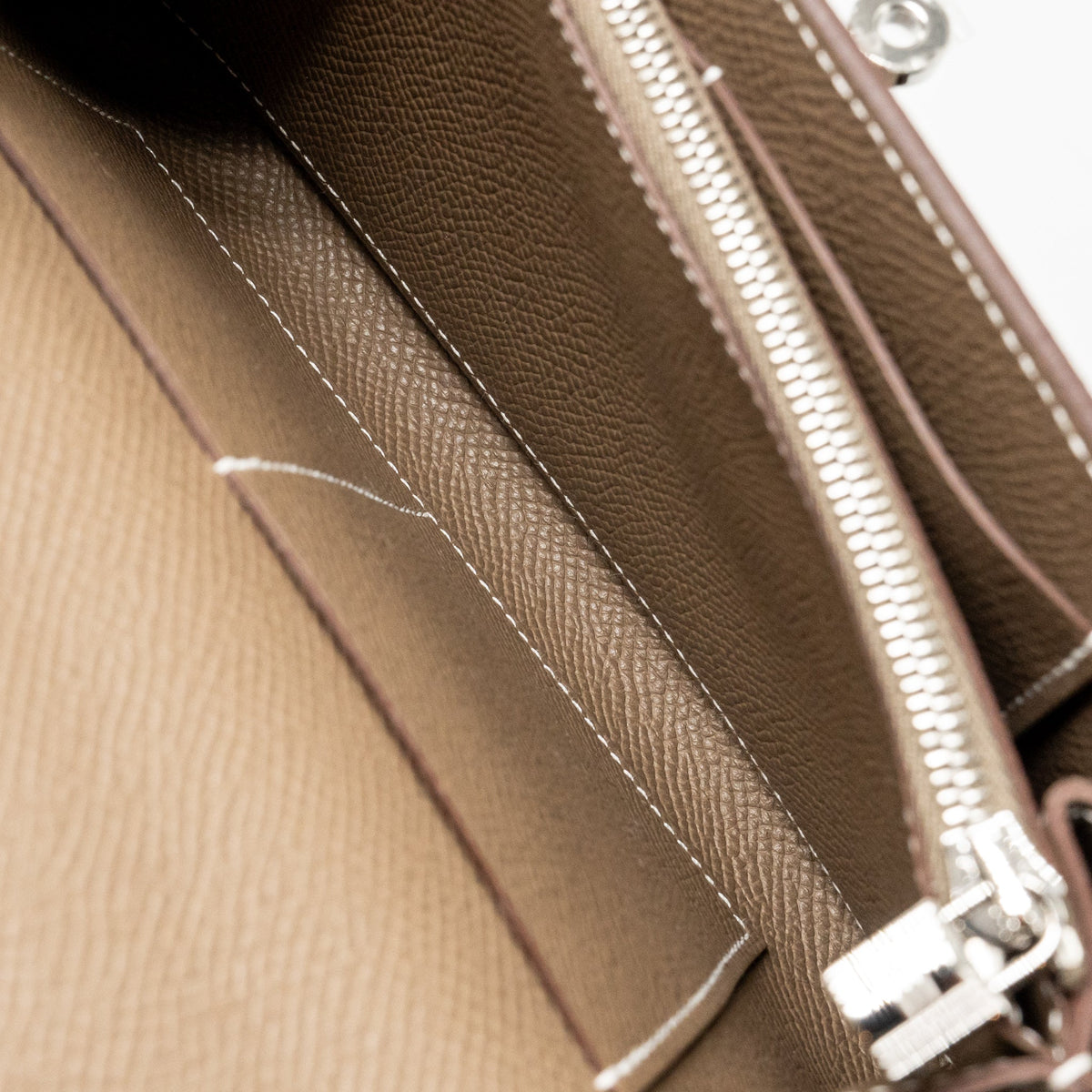 Hermes kelly to go epsom etoupe SHW