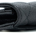 CHANEL CLASSIC FLAP CARD HOLDER CAVIAR LEATHER BLACK LGHW