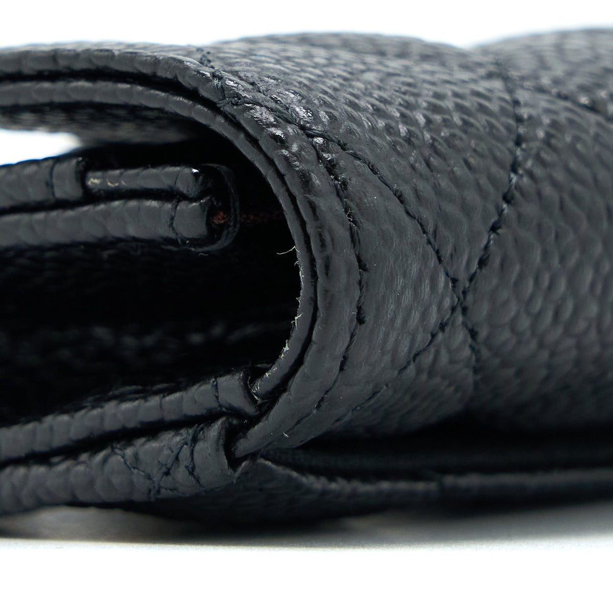 CHANEL CLASSIC FLAP CARD HOLDER CAVIAR LEATHER BLACK LGHW