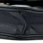 CHANEL MINI TOP HANDLE FLAP BAG LAMBSKIN BLACK LGHW