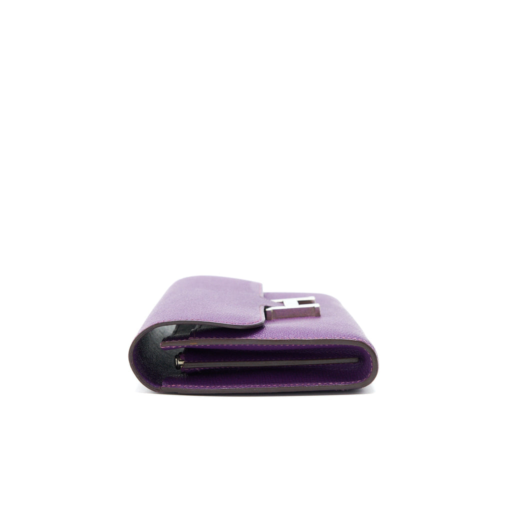 Hermes Constance Wallet Epsom Purple SHW with an ext