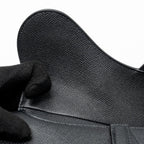 DIOR MEDIUM SADDLE BAG WITH STRAP GRAINED CALFSKIN BLACK GHW