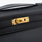 Hermes Kelly Pochette Swift Black GHW