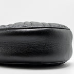 GUCCI GG MARMONT ROUND CROSSBODY BAG CALFSKIN BLACK GHW