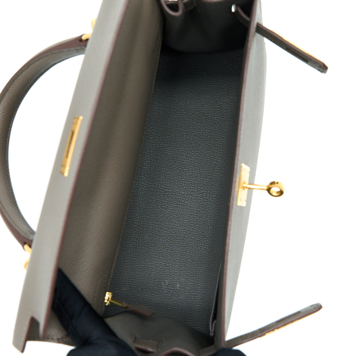 HERMES KELLY 28 SELLIER EPSOM 8F GRIS ETAIN GHW