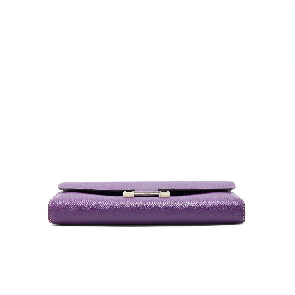 Hermes Constance Wallet Epsom Purple SHW with an ext