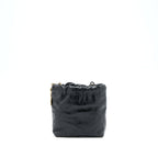 CHANEL 23S MINI 22 BAG WITH PEARL SHINY CALFSKIN BLACK GHW (MICROCHIP)